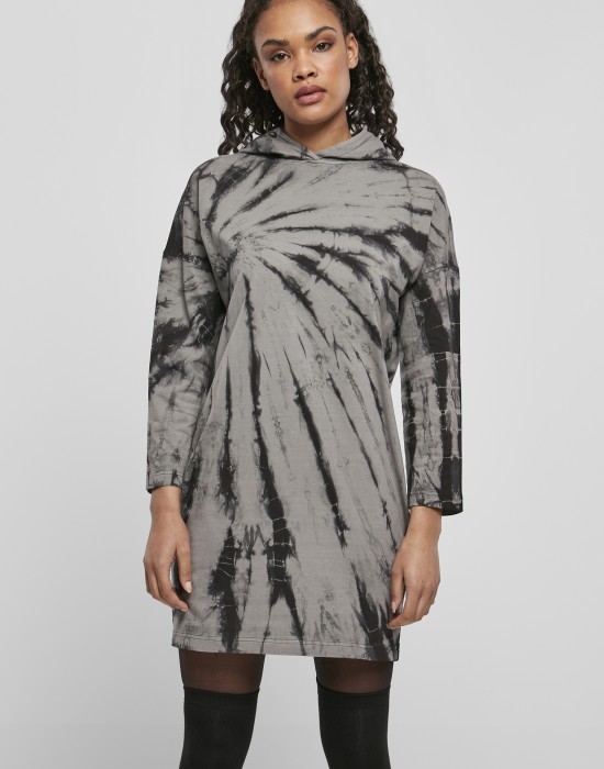 Дамска спортна рокля Urban Classics Ladies Oversized Tie Dye Hoody Dress, Urban Classics, Рокли - Complex.bg