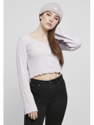 Дамска жилетка в светло лилав цвят Ladies Cropped Rib Cardigan 