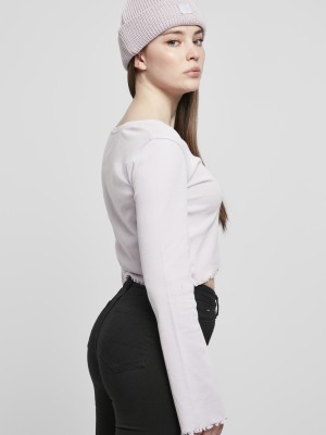 Дамска жилетка в светло лилав цвят Ladies Cropped Rib Cardigan  Дамска жилетка в светло лилав цвят Ladies Cropped Rib Cardigan
