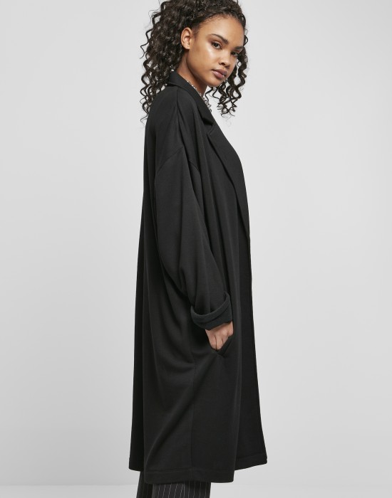 Тънко палто в черен цвят Urban Classics Ladies Modal Terry Oversized Coat, Urban Classics, Якета - Complex.bg