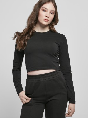Дамска блуза в черен цвят Urban Classics от органичен памук Дамска блуза в черен цвят Urban Classics от органичен памук