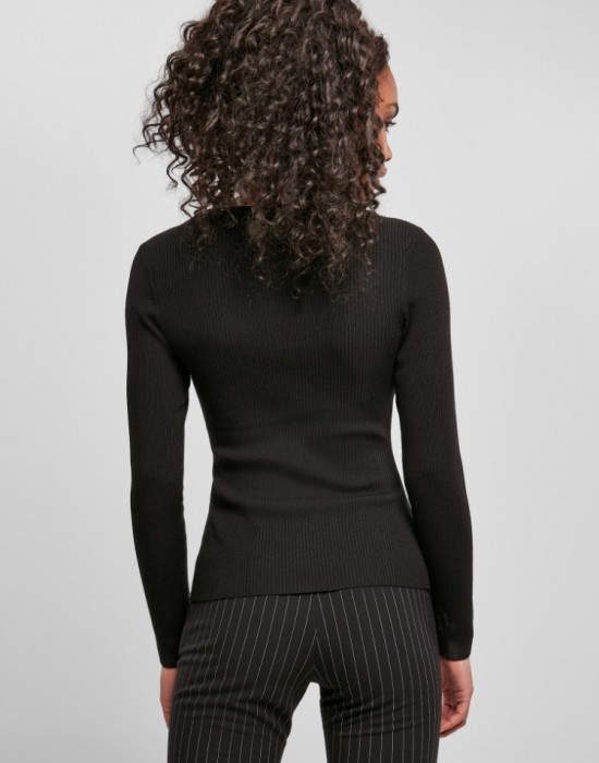 Дамски пуловер в черен цвят Urban Classics Ladies Wide Neckline Sweater, Urban Classics, Блузи - Complex.bg