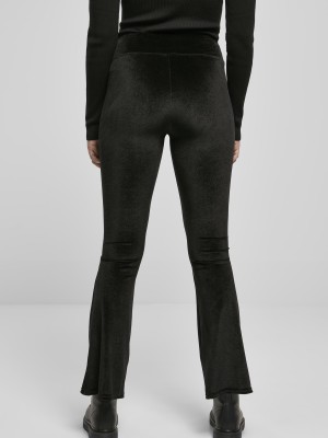 Дамски кадифен клин Urban Classics Ladies High Waist Velvet Boot Cut Leggings