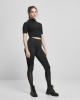 Дамски клин с висока талия в черен цвят Urban Classics Ladies Highwaist  Mixed Tech Leggings, Urban Classics, Клинове - Complex.bg