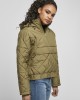 Дамско яке в цвят маслина Urban Classics Ladies Oversized Diamond Quilted Pull Over Jacket, Urban Classics, Якета - Complex.bg