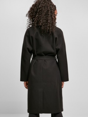 Дамско палто в черен цвят Urban Classics Ladies Oversized Classic Coat  Дамско палто в черен цвят Urban Classics Ladies Oversized Classic Coat