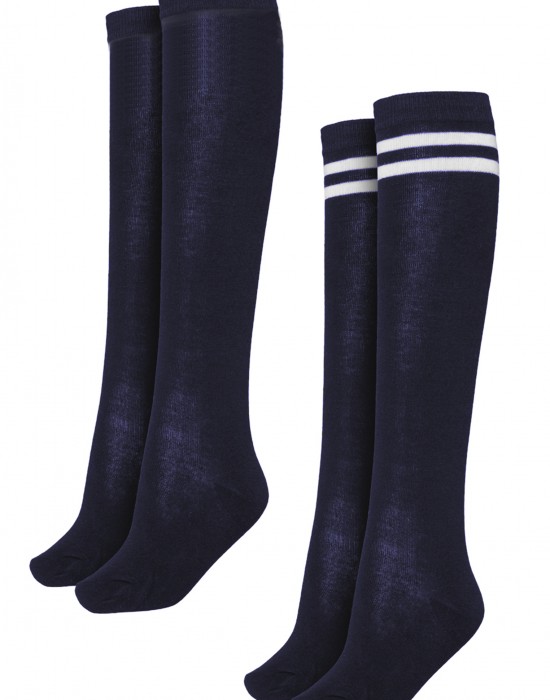 Комплект от 2 броя дамски колежански чорапи в тъмносин цвят Urban Classics, Urban Classics, Чорапи - Complex.bg