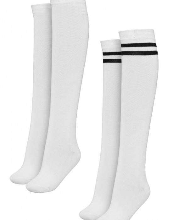 Комплект от два броя дамски колежански чорапи в бял цвят Urban Classics, Urban Classics, Чорапи - Complex.bg
