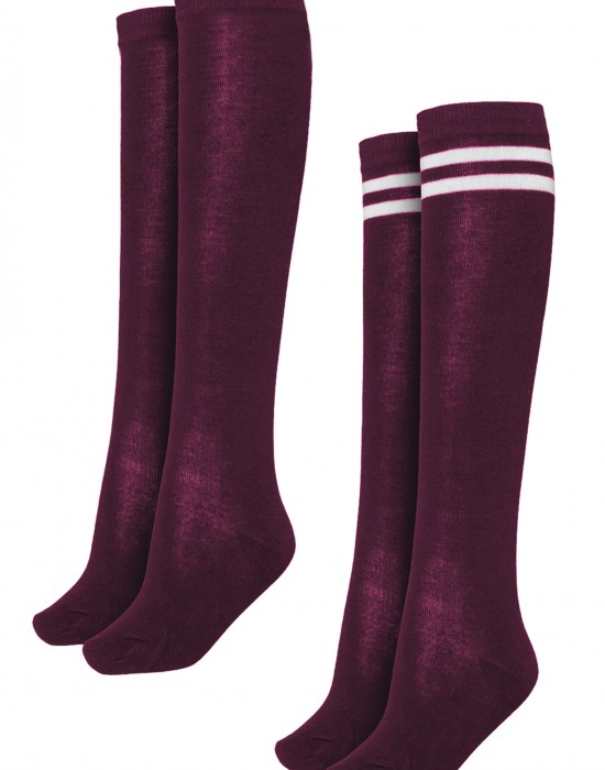 Комплект от 2 броя дамски колежански чорапи в тъмночервен цвят Urban Classics, Urban Classics, Чорапи - Complex.bg