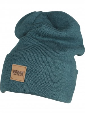Шапка бийни в цвят тюркоаз Urban Classics 