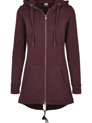 Детска парка - суичър в тъмночервен цвят Urban Classics 