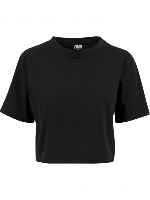 Детска къса тениска в черен цвят Urban Classics