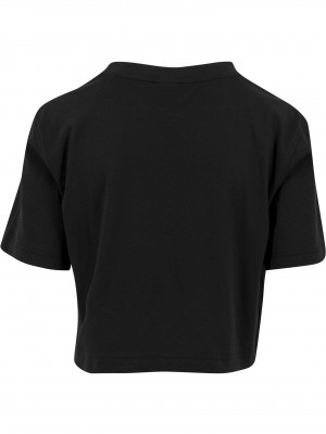 Детска къса тениска в черен цвят Urban Classics
