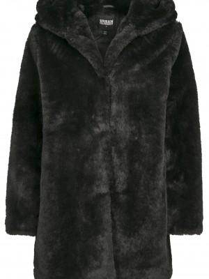 Детско пухено палто в черен цвят Urban Classics