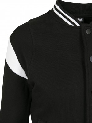 Детско яке в колежански стил Urban Classics в черно и бяло