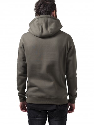 Мъжки суичър бомбър в цвят маслина Urban Classics