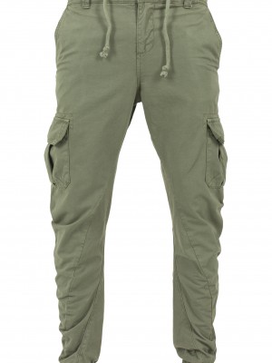 Детски карго панталони в цвят маслина Urban Classics Cargo Jogging 