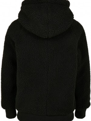 Детски пухкав суичър в черен цвят Urban Classics