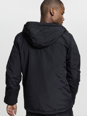 Мъжко черно яке Urban Classics без закопчаване