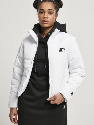 Дамско късо яке в бял цвят Starter 