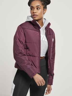 Дамско късо яке в тъмно лилав цвят Starter 