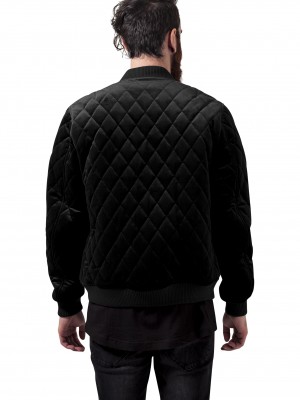 Мъжко плюшено яке Urban Classics в черен цвят