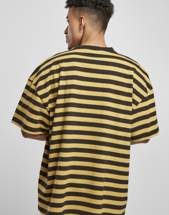 Мъжка тениска Starter Small Stripes с жълти и черни ивици, STARTER, Тениски - Complex.bg