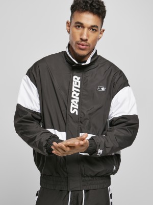 Мъжко спортно яке в черно и бяло Starter Retro Track 