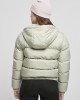 Дамско яке в цвят светла маслина Urban Classics Hooded Puffer softsalvia, Urban Classics, Якета - Complex.bg