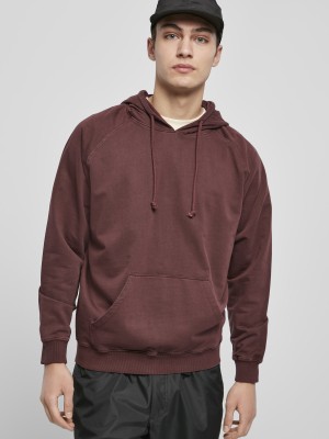Мъжки суичър в тъмночервен цвят Urban Classics Overdyed 