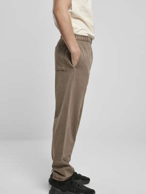 Мъжко долнище Urban Classics Overdyed в цвят тъмна маслина