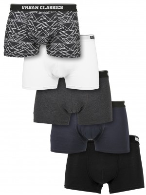 Комплект от 5 чифта боксерки Urban Classics от органичен памук /aop+white+grey+navy+black XXL