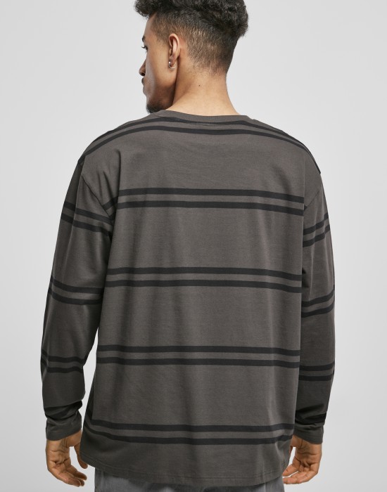 Мъжка блуза  в сив цвят Urban Classics Striped, Urban Classics, Блузи - Complex.bg