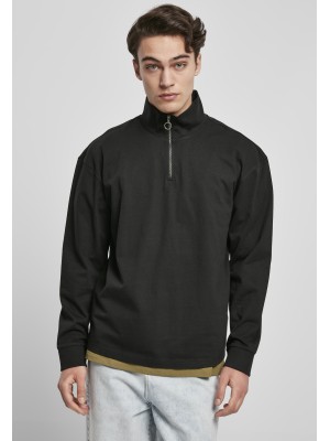 Мъжка блуза в черен цвят Urban Classics Heavy Troyer LS