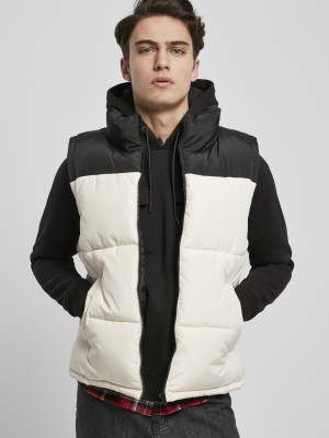 Мъжки елек в пясъчен цвят Urban Classics Block Puffer 