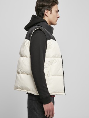 Мъжки елек в пясъчен цвят Urban Classics Block Puffer 