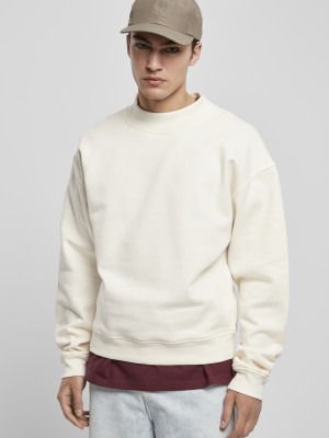 Мъжка блуза в пясъчен цвят Urban Classics Mock Neck Crew 