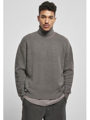 Мъжки поло пуловер в сив цвят Urban Classics Roll Neck 