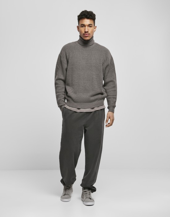 Мъжки поло пуловер в сив цвят Urban Classics Roll Neck, Urban Classics, Блузи - Complex.bg