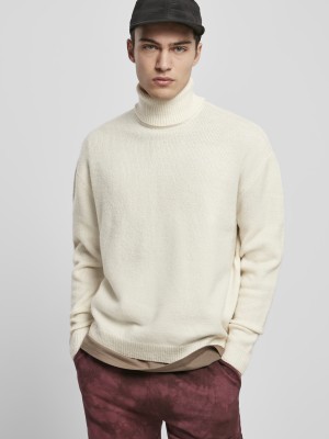 Мъжки поло пуловер в пясъчен цвят Urban Classics Roll Neck