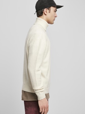 Мъжки поло пуловер в пясъчен цвят Urban Classics Roll Neck