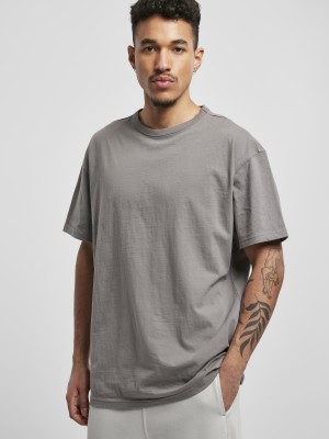 Мъжка изчистена тениска в сив цвят Urban Classics от органичен памук