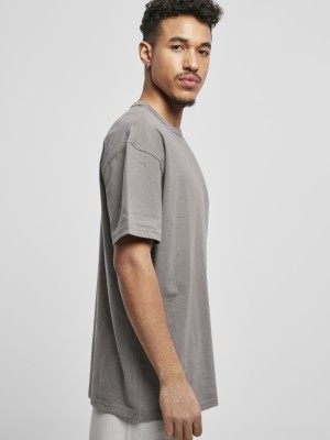 Мъжка изчистена тениска в сив цвят Urban Classics от органичен памук