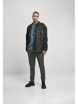 Мъжко подплатено дънково яке Urban Classics в черен цвят 