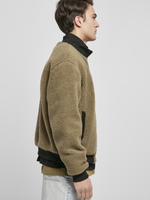 Мъжко пухкаво яке в масленозелен цвят Urban Classics 