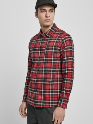 Мъжка карирана червена риза Urban Classics Checked Roots 