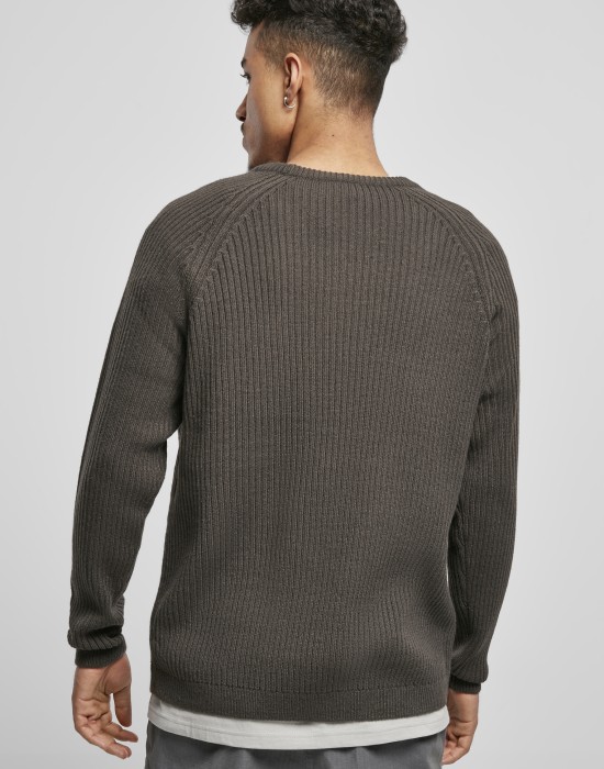 Купи Мъжки пуловер в светло черен цвят Urban Classics Ribbed, Urban Classics, Блузи онлайн - Complex.bg Мъжки пуловер в светло черен цвят Urban Classics Ribbed, Urban Classics, Блузи - Complex.bg