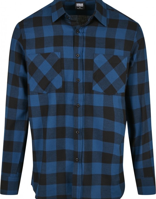 Мъжка карирана риза в син цвят Urban Classics, Urban Classics, Ризи - Complex.bg