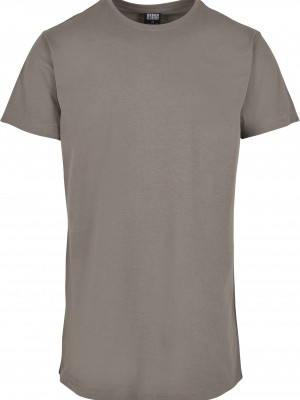 Мъжка дълга тениска в сивeещ цвят Urban Classics Shaped Long asphalt 