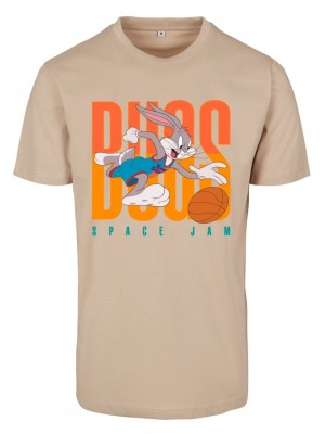 Мъжка тениска в пясъчен цвят Mister Tee Space Jam Big Bugs Playing 